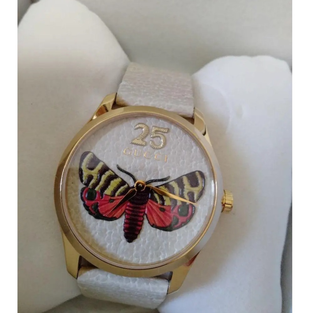 Beautiful WHITE Quartz Gucci Luxury Highend Watch with Swiss Movements - Picture 2 of 6